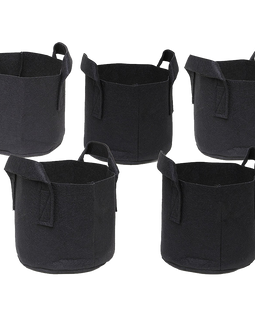 247 Garden 5 Pack 1 Gallon Grow Bags Aeration Fabric Pots W Handles